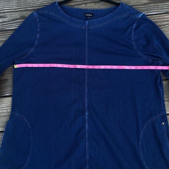 Links DenimβJean Blue Dress Casual Size XXL - Picture 6 of 8